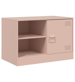 Meuble TV rose 67x39x44 cm acier