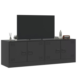 Meubles TV 2 pcs noir 67x39x44 cm acier