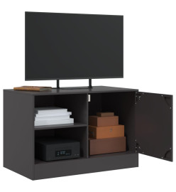 Meuble TV noir 67x39x44 cm acier