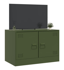 Meuble TV vert olive 67x39x44 cm acier