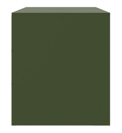 Meuble TV vert olive 67x39x44 cm acier