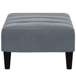 Repose-pied gris foncé 77x55x31 cm velours