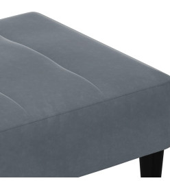 Repose-pied gris foncé 77x55x31 cm velours