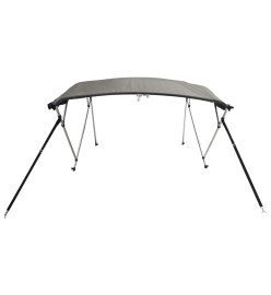 Toit bimini à 3 arceaux parois en maille 183x(185-198)x137 cm