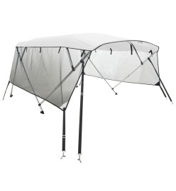 Toit bimini à 3 arceaux parois en maille 183x(170-182)x137 cm