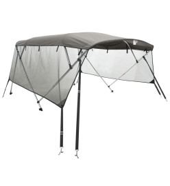 Toit bimini à 4 arceaux parois en maille 243x(230-244)x137 cm