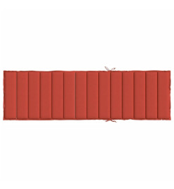 Coussin de chaise longue rouge mélangé 200x50x4 cm tissu