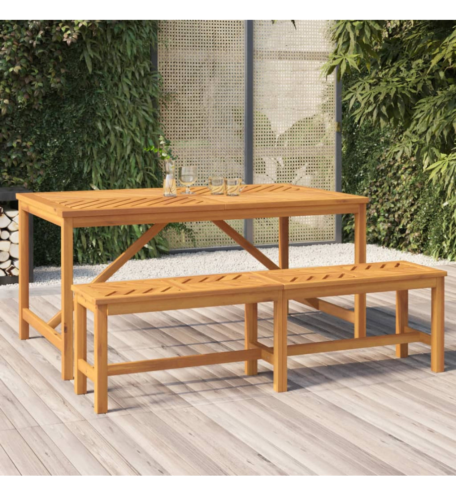 Table à manger de jardin 150x90x74 cm bois d'acacia solide