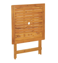 Ensemble de bistro 3 pcs blanc crème tissu et bois massif