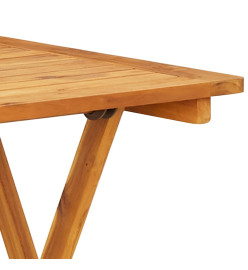 Ensemble de bistro 3 pcs blanc crème tissu et bois massif