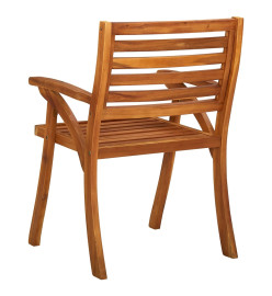Chaises de jardin avec coussins 4 pcs Bois de teck solide