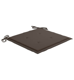 Chaises de jardin avec coussins 4 pcs Bois de teck solide