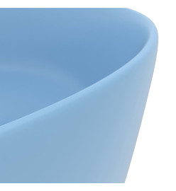 Lavabo rond de luxe Bleu clair mat 40x15 cm Céramique