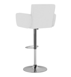 Tabourets de bar lot de 2 blanc similicuir