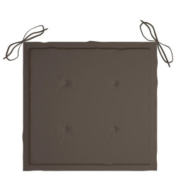 Chaises de jardin 8 pcs avec coussins Bois de teck massif