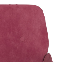 Fauteuil Rouge bordeaux 62x79x79 cm Velours