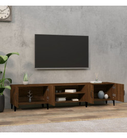 Meuble TV chêne marron 180x31,5x40 cm bois d'ingénierie