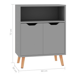 Buffet Gris 60x30x72 cm Aggloméré