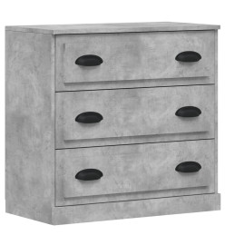 Buffets 3 pcs gris béton bois d'ingénierie