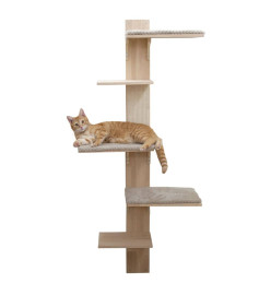 Kerbl Arbre à chat Timber Wall 150 cm Naturel et taupe