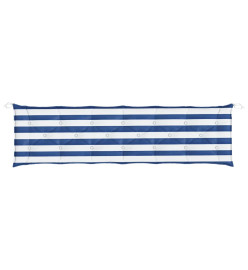 Coussins de banc de jardin lot de 2 rayures bleues et blanches