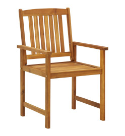 Chaises de jardin avec coussins 2 pcs Bois d'acacia massif