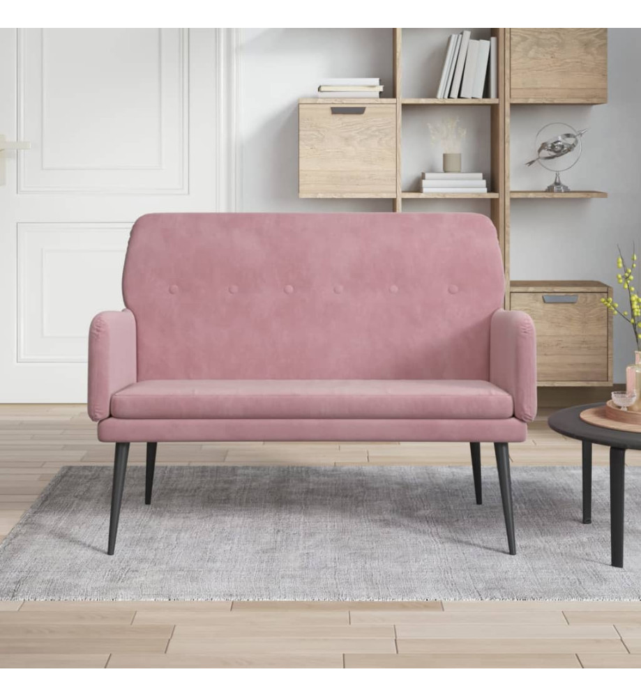 Banc Rose 108x79x79 cm Velours