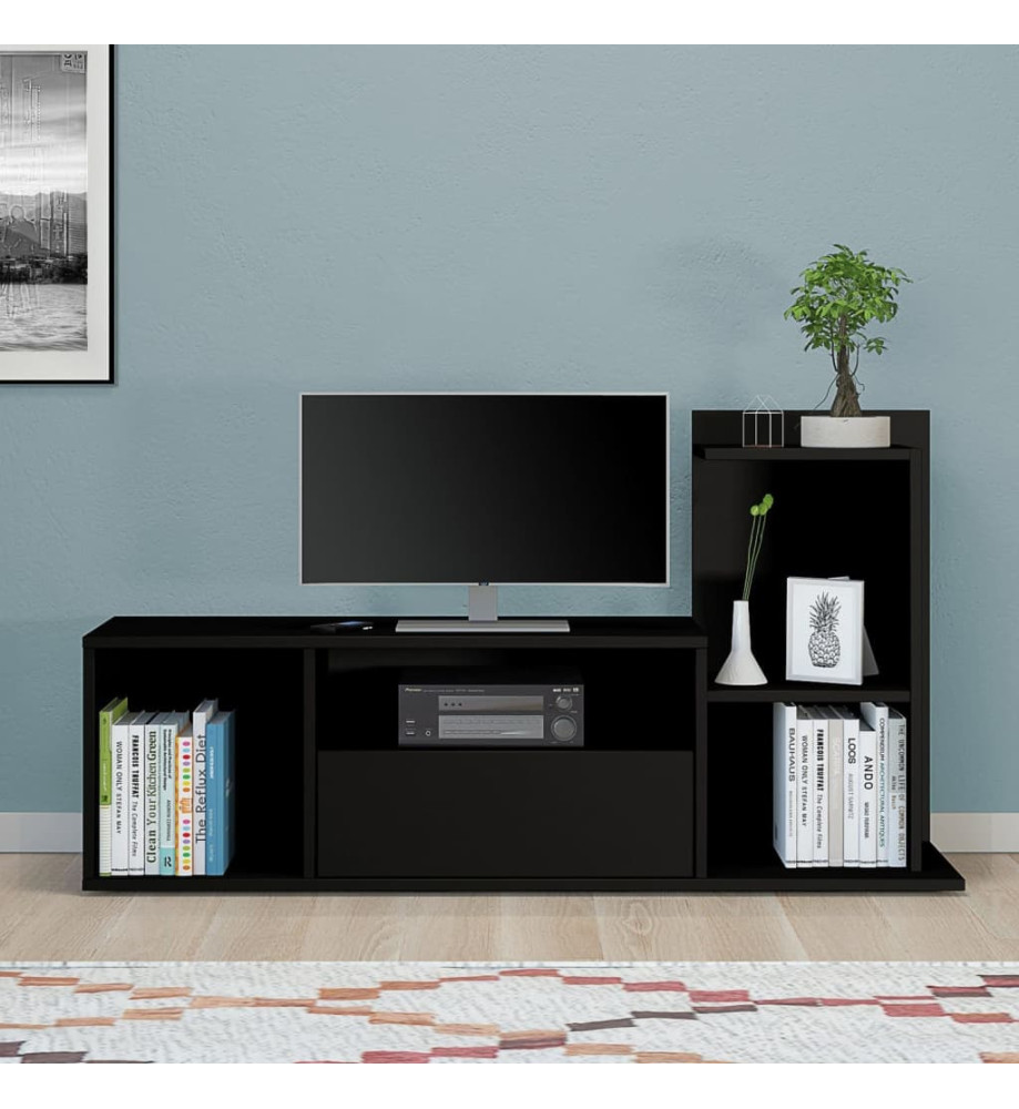 Homemania Meuble TV Sumatra 120x30x30/65 cm Noir