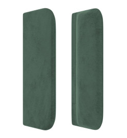 Tête de lit avec oreilles Vert foncé 83x16x78/88 cm Velours