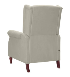 Fauteuil de massage inclinable Gris clair Microfibre