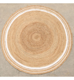 Dutch Lifestyle Tapis Jaipur Classic 150 cm Rond Naturel et crème