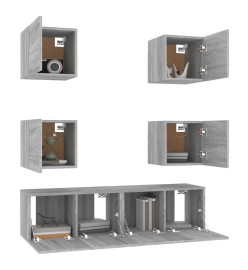 Ensemble de meubles TV 6 pcs Sonoma gris Bois d'ingénierie