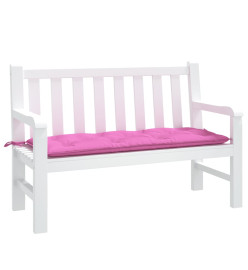 Coussin de banc de jardin rose 120x50x7 cm tissu