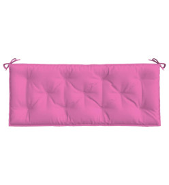 Coussin de banc de jardin rose 120x50x7 cm tissu