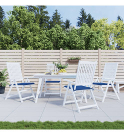 Coussins de chaise de jardin lot de 4 bleu royal 40x40x3 cm