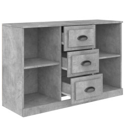 Buffet gris béton 104,5x35,5x67,5 cm bois d'ingénierie