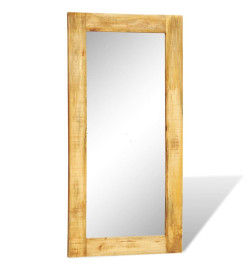 Miroir mural en bois massif Rectangulaire 120 x 60 cm