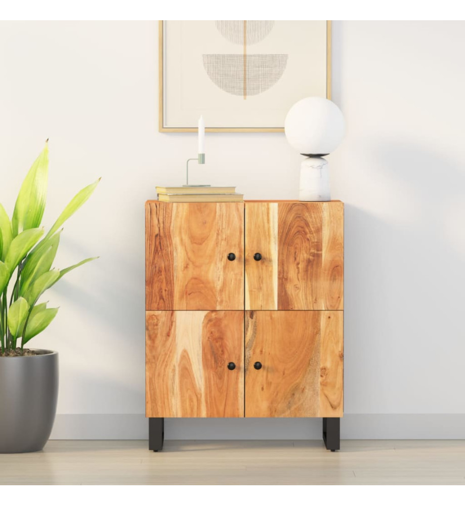 Buffet avec 4 portes 60x33x75 cm bois massif d'acacia