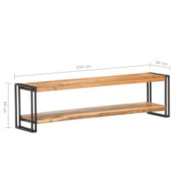 Meuble TV 150x30x40 cm Bois d'acacia massif