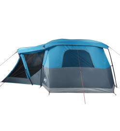 Tente de camping avec porche 4 personnes bleu imperméable