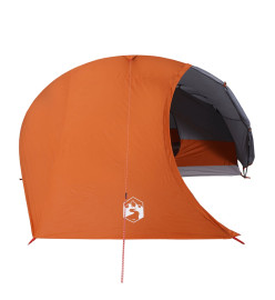 Tente de camping à dôme 4 personnes orange imperméable