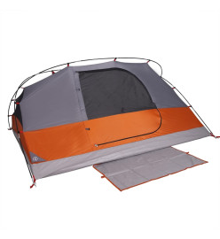 Tente de camping à dôme 4 personnes orange imperméable