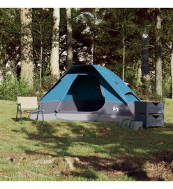 Tente de camping à dôme 2 personnes bleu imperméable