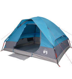 Tente de camping à dôme 2 personnes bleu imperméable