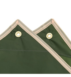 Poncho de pluie avec capuche design 2 en 1 vert 223x145 cm