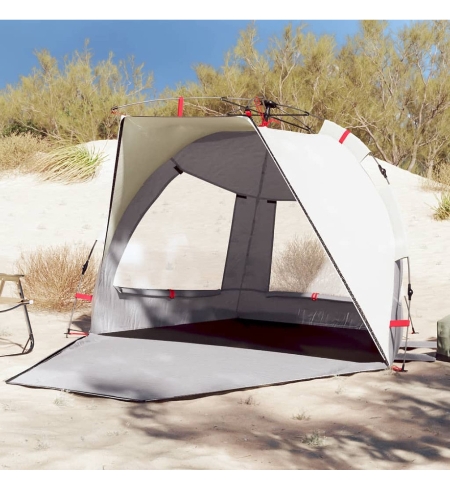 Tente de plage 2 personnes gris libération rapide imperméable