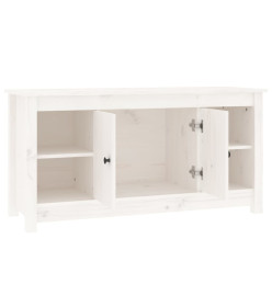 Meuble TV Blanc 103x36,5x52 cm Bois de pin massif