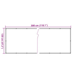 Écran d'intimité de jardin aspect pierre gris 300x120 cm PVC