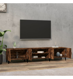 Meuble TV chêne fumé 180x31,5x40 cm bois d'ingénierie