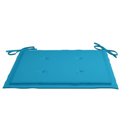 Chaises pliables de jardin 2 pcs avec coussins Bambou